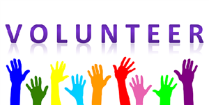 Volunteer image of hands raised 